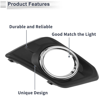 Front Right Fog Light Grill for Nissan Rogue (2014-2016)