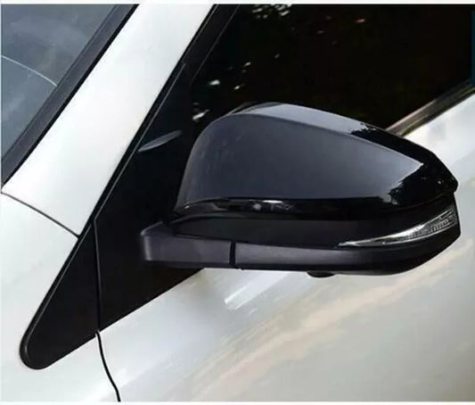 2 x Gloss Black Mirror Cover Trim for TOYOTA RAV4 (2014–2018)