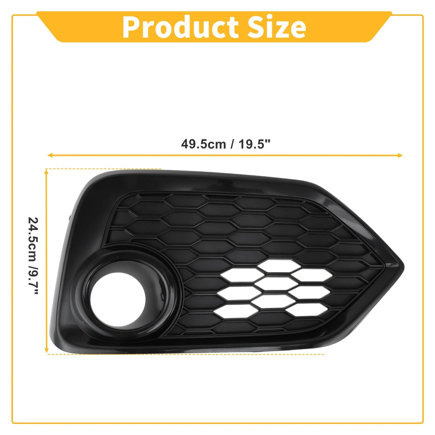Right Side Fog Light Grill for Honda Civic Hatchback (2017-2019)