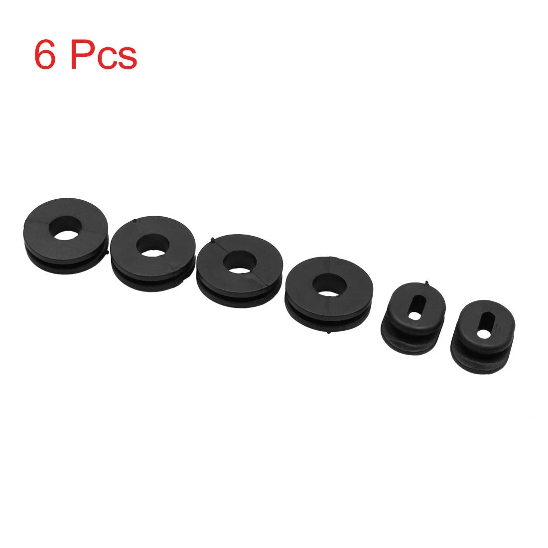 6pcs Black Rubber Motorcycle Side Cover Grommets for Suzuki GS125