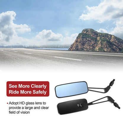 M8/M10 Motorcycle Rear View Mirror Black Aluminum Alloy for Motorcycle