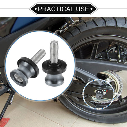 Swingarm Spools Aluminum Alloy Titanium Tone / 1 Pair 10mm M10x1.5 for Motorbike