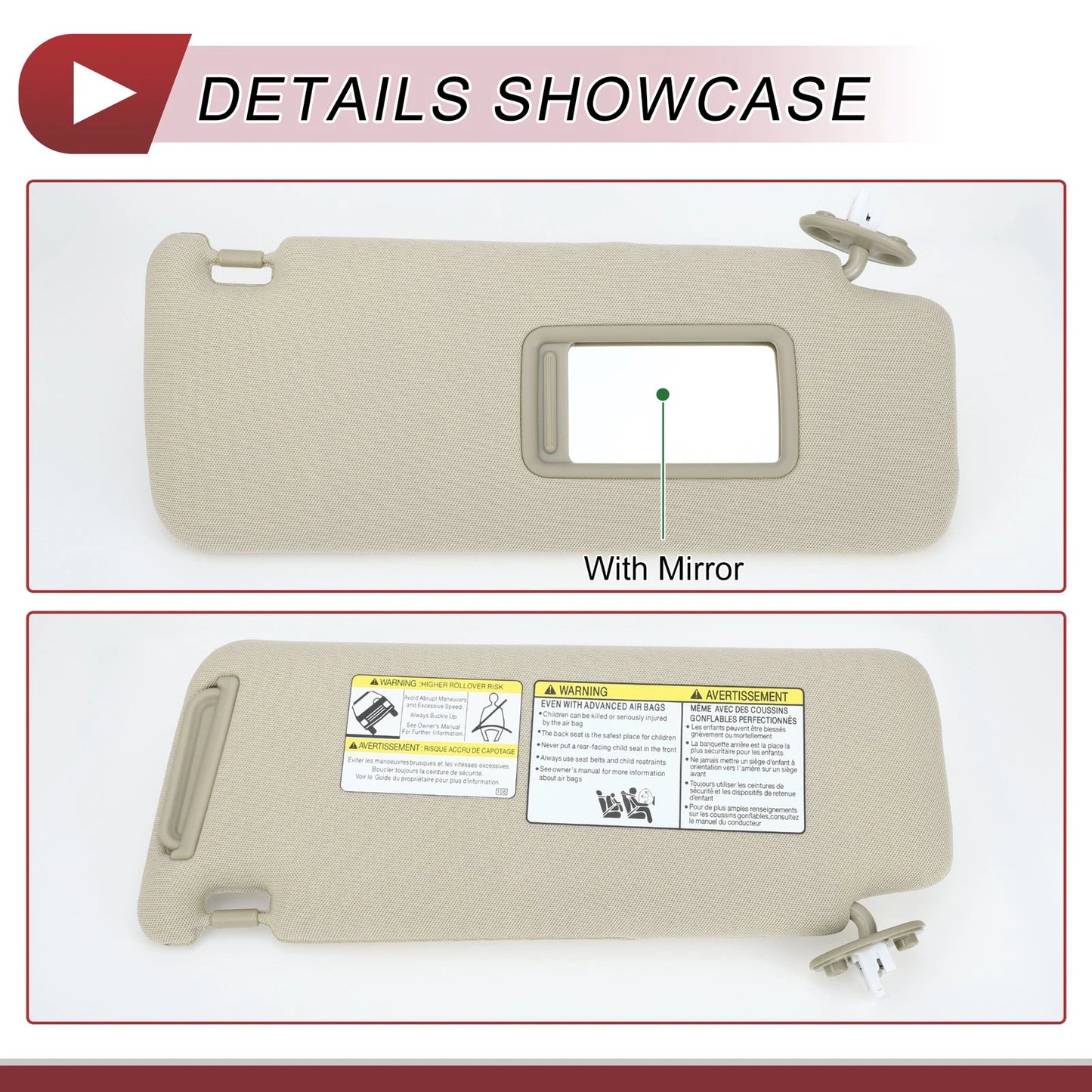 Sun Visor for Toyota 4Runner Right Passenger Side (2010-2023)