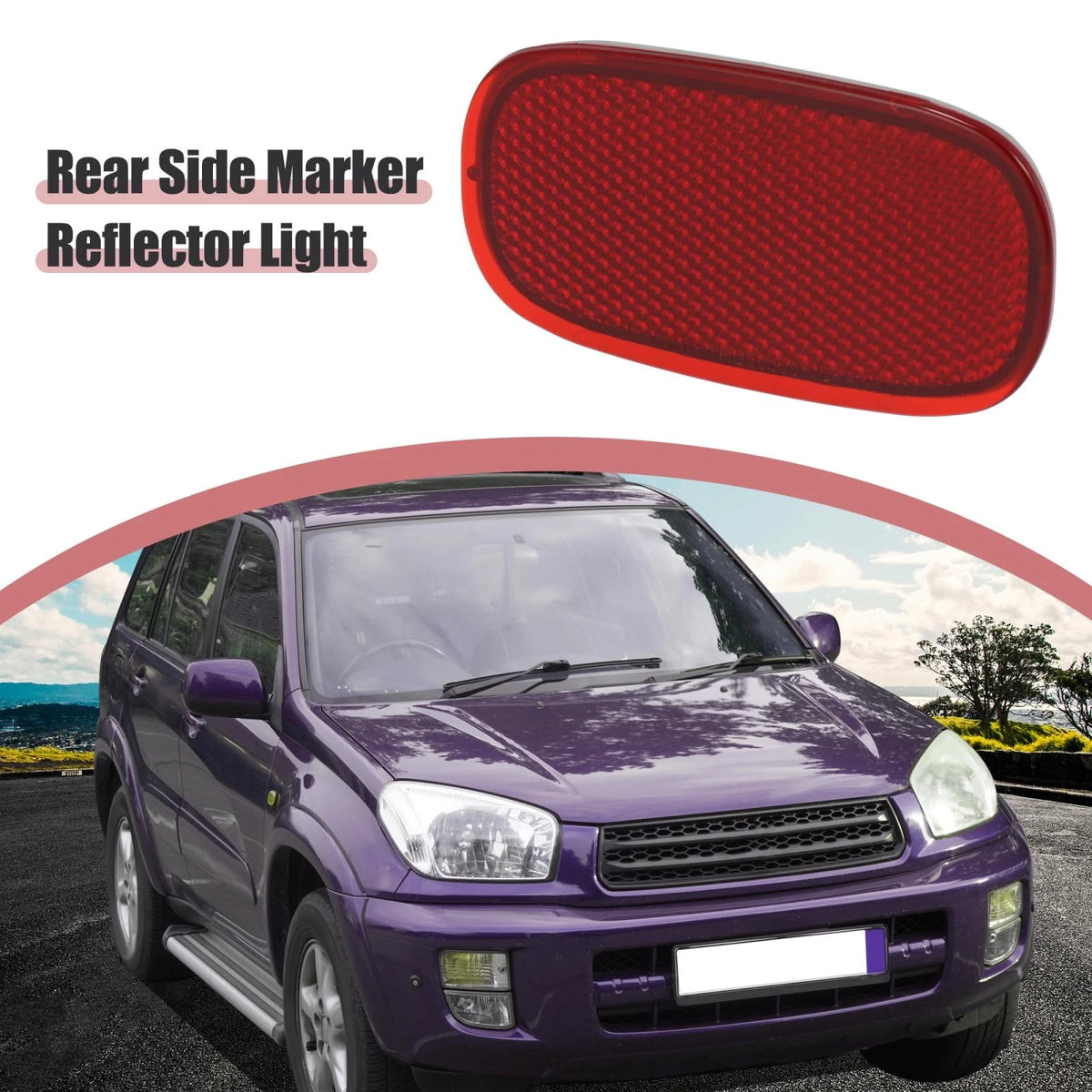 Rear Bumper Side Marker Reflectors for Toyota RAV4 (2019-2023) - 2 x Pair