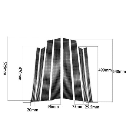 8 x Carbon Fiber Window B Pillar Covers for BMW X5 F15 (2014-2018)