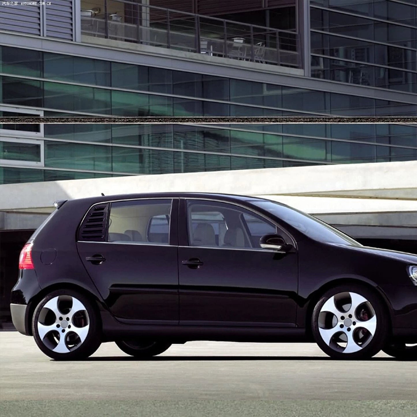2 x Rear Side Window Louver Covers for Volkswagen Golf MK5 (2003-2009)