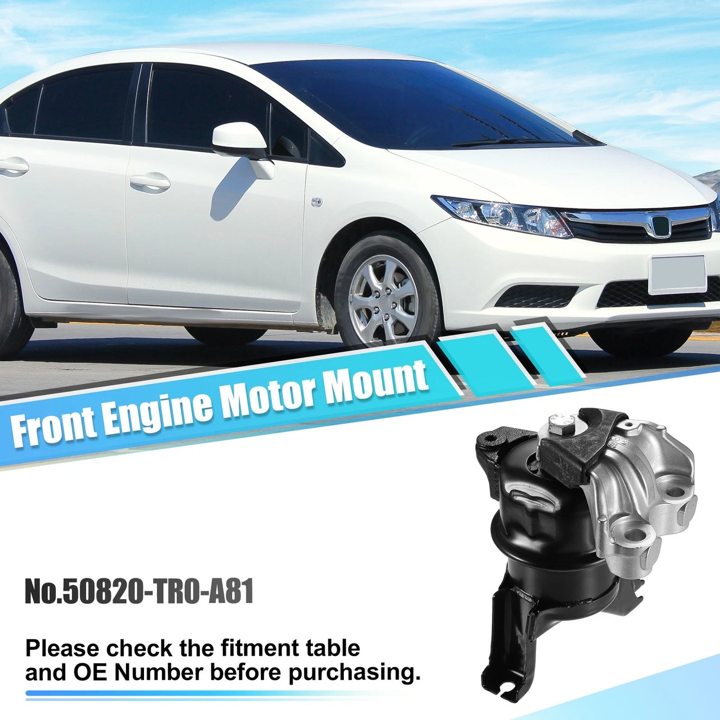 Car Front Motor Mount for Honda Civic 1.8L 1.5L (2012-2015)