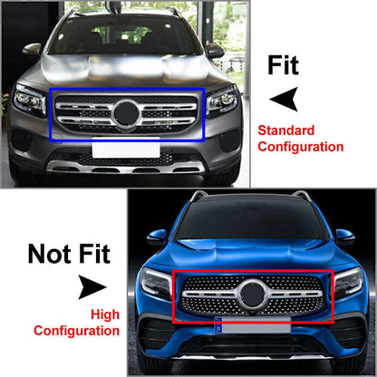 Black Front Bumper Lip Splitter Spoiler for Mercedes Benz GLB X247 (2020-2021)