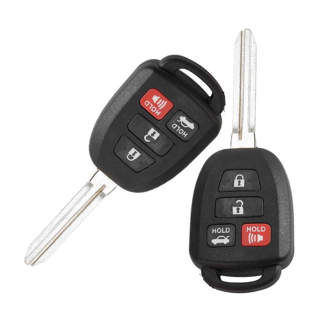 2 x Keychain Remote Control for Toyota Highlander, Sequoia, RAV4, Corolla