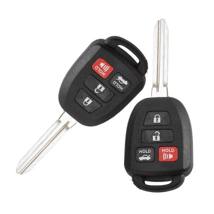 2 x Keychain Remote Control for Toyota Highlander, Sequoia, RAV4, Corolla