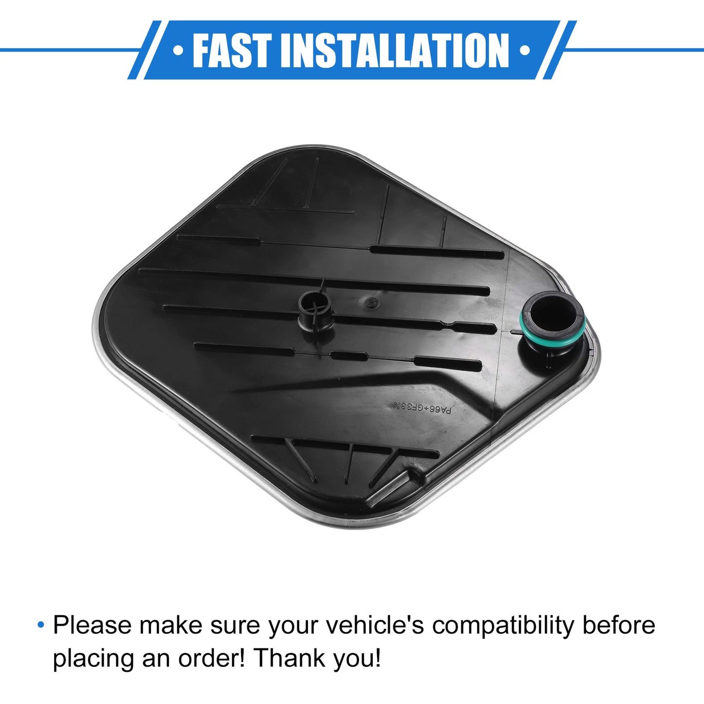 Durable Metal Silver Tone Transmission Filter for Dodge Challenger
