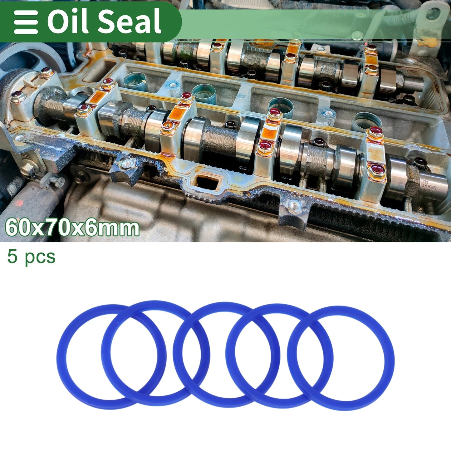 Oil Seal 60x70x6mm TPU Seal Ring Rotary Shaft Seal 5 Pcs