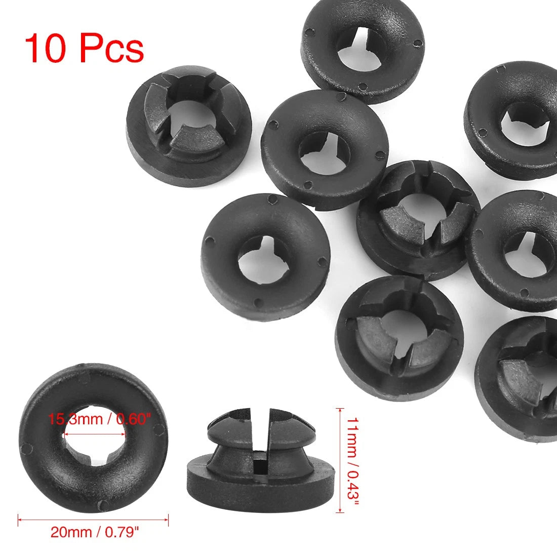 10 x 20mm Car Hood Prop Rod Clips for Honda Accord, CRV, Civic, City