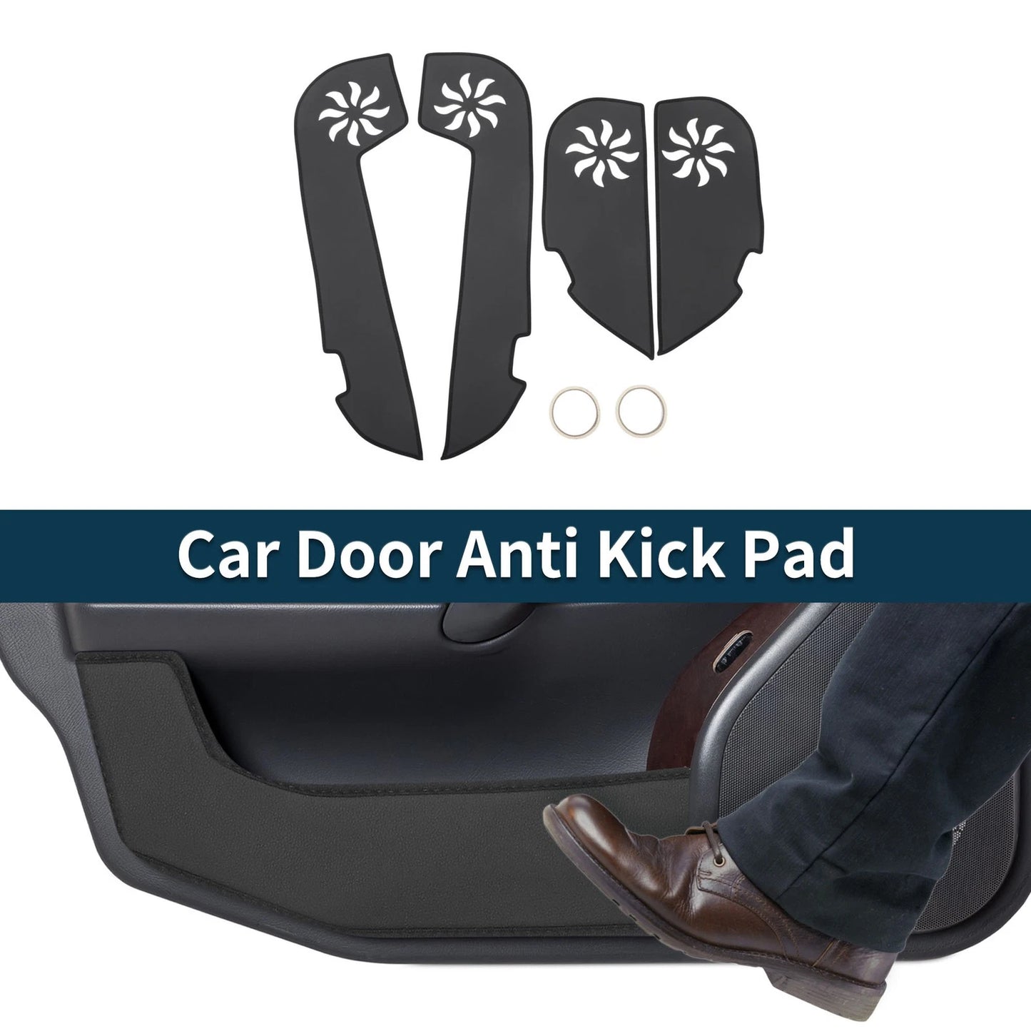Anti Kick Pad Sticker Protector for Infiniti QX70 Black (2013-2014)