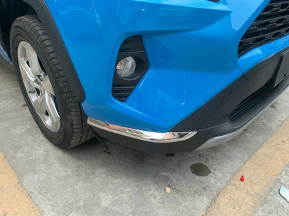 Steel Front Corner Side Protector Cover Trim Strip for Toyota RAV4 (2019-2023)