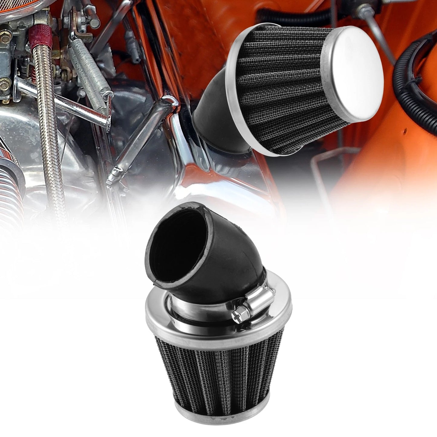 Universal Air Filter 38mm Elbow Conical Round Tapered for Motorcycle
