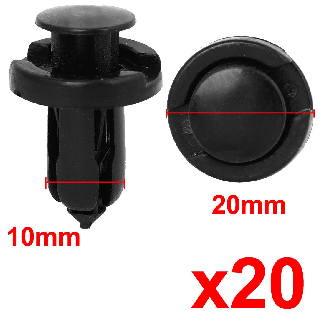 20 x Bumper Hood Mudguard Splash Guard Retainer Clips for Honda Acura