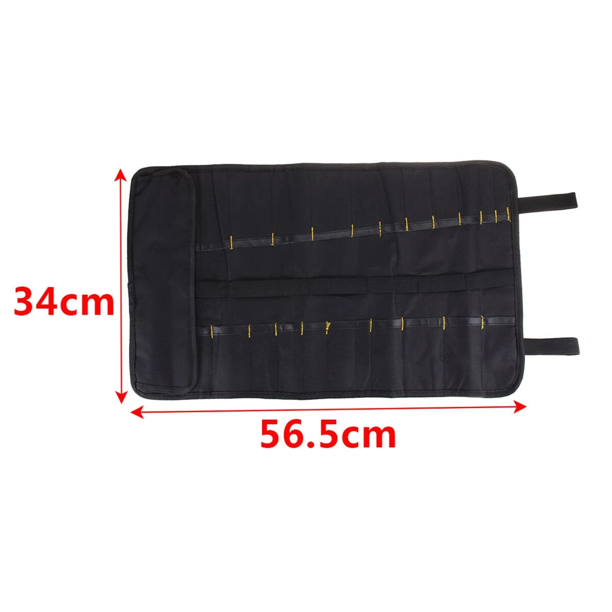 21-Pocket Chef Knife Bag Roll Bag Carry Case Foldable Kitchen Storage Black