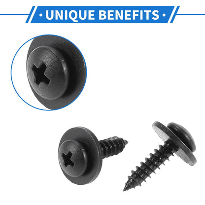 1 Car Fender Liner Splash Shield Bumper Cover Screws for Honda Accord (06-07)