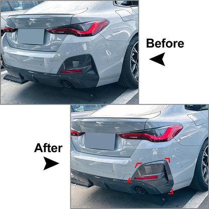 Black Rear Side Air Vent Covers for BMW 4 Series G26 i4 (2020-2024)