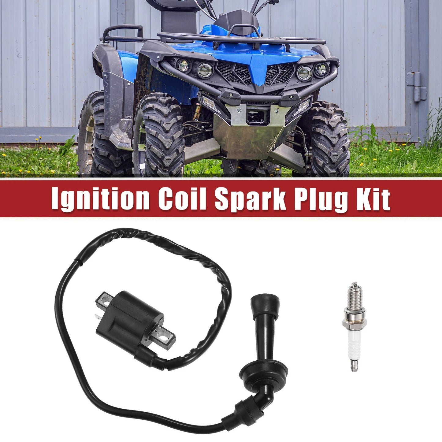 Ignition Coil Spark Plug for Yamaha Grizzly 660 (2002–2008)