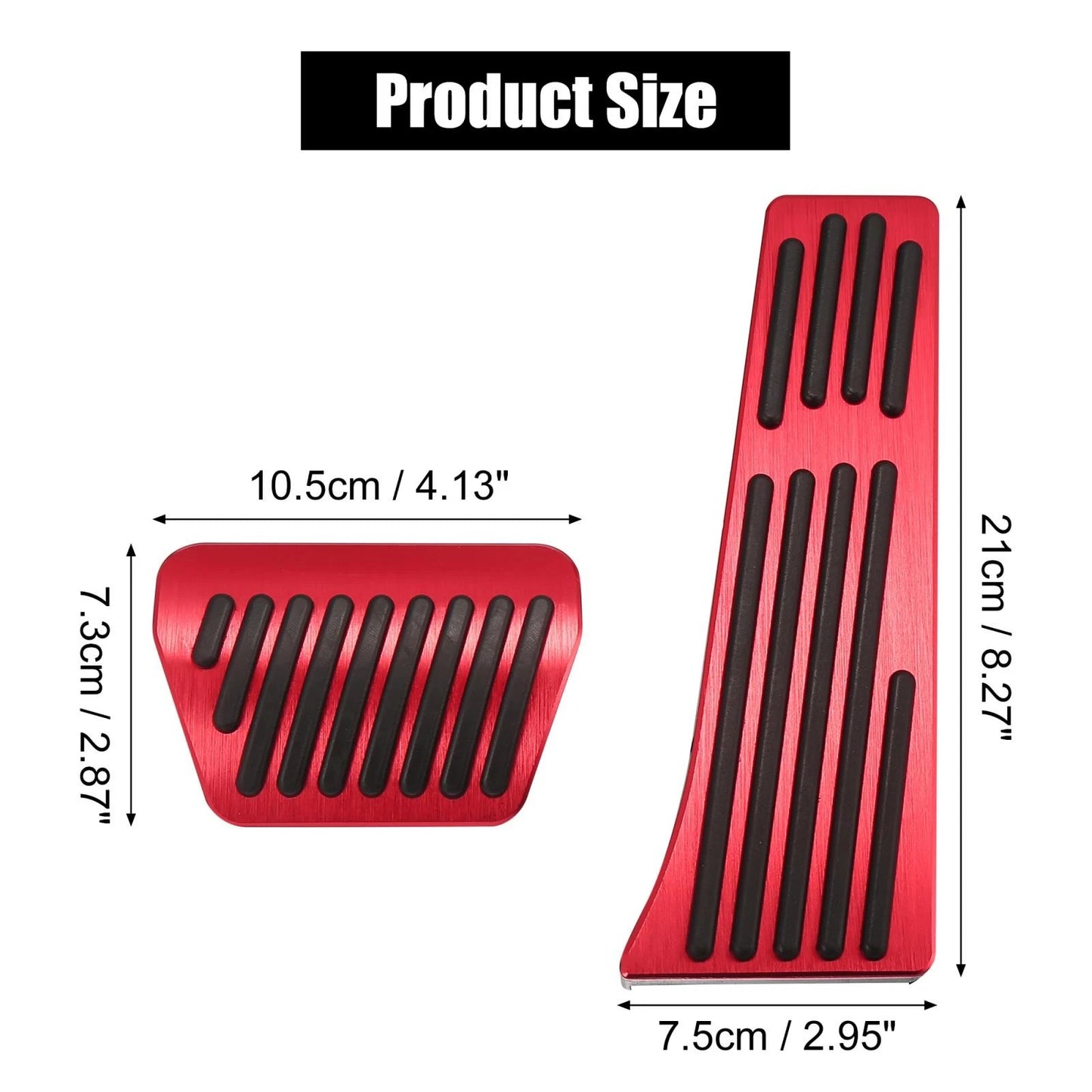 Red Brake Gas Accelerator Pedal Covers Kit for BMW X3 X4 X5 X6 X7 (2011-2023)