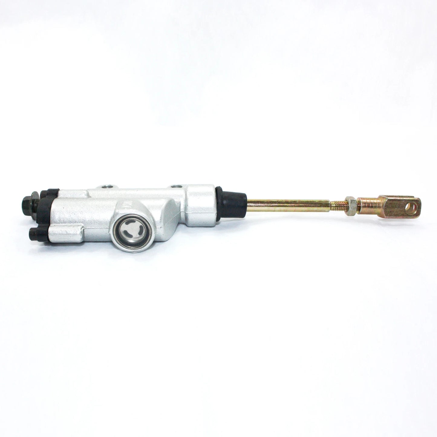 8mm Banjo Back Rear Hydraulic Brake Master Cylinder for Dirt Bike ATV SILVER