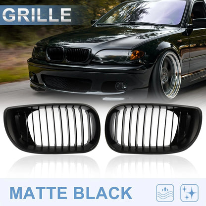 Matte Black Front Upper Hood Bumper Grille for BMW 335i (2007-2013)