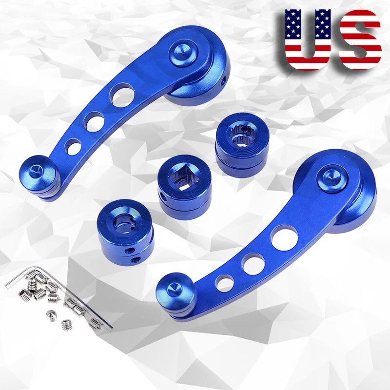 Blue Universal Window Crank Handle for Truck Pickup Door (Fits Most Models)