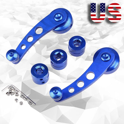 Blue Universal Window Crank Handle for Truck Pickup Door (Fits Most Models)