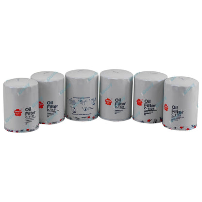 6 x Spin-On Oil Filters for C1121 (Alternate Cross Reference Ryco Z9)