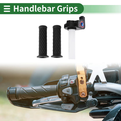 7/8" 22mm Hand Grips Cover Kit for Motorcycle Rubber Black