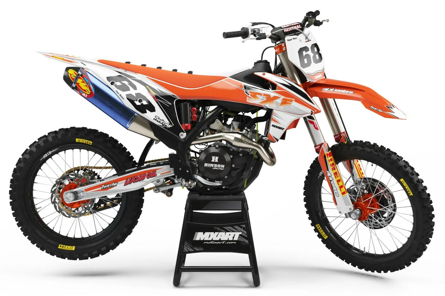 SHOCKWAVE Decal Stickers for KTM SXF 450 (2007-2010)