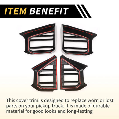 Carbon Fiber Air Vent AC Outlet Cover Trim Set for Toyota Tundra (2022-2024)