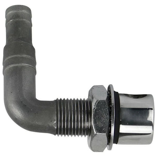 90 Degree Fuel Breather Up Stainless Steel for OMC/BRP/Mercury 16mm Hose
