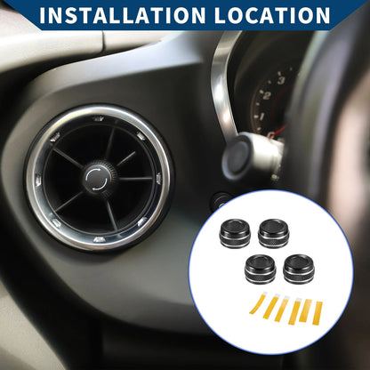 AC Vent Adjust Knob Cover Ring for Ford Bronco Sport (2021-2023) 4 Pcs