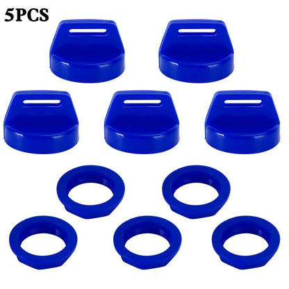 5 x Key Covers Blue for Polaris Scrambler, Sportsman, Ranger, RZR (2008-2023)