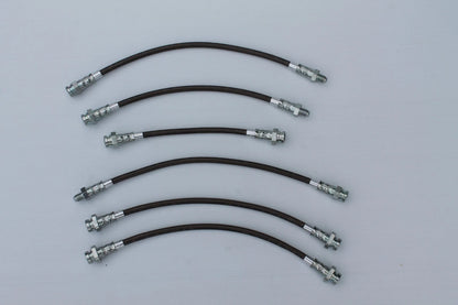 Braided Brake Hose Set (6) for Nissan 280ZX Series II (1983-1984)