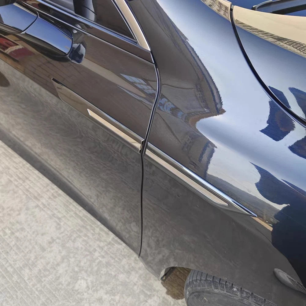 4 x Stainless Steel Car Side Door Fender Sticker Trim