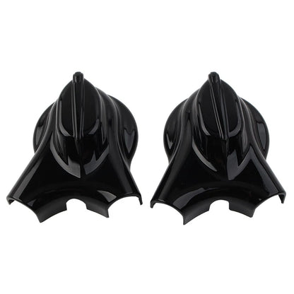 Black Rear Swingarm Axle Covers for Harley Heritage Softail (2008-2017)