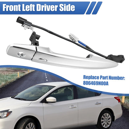 Exterior Chrome Front Left Door Handle for Nissan Sentra, Maxima (2000-2006)
