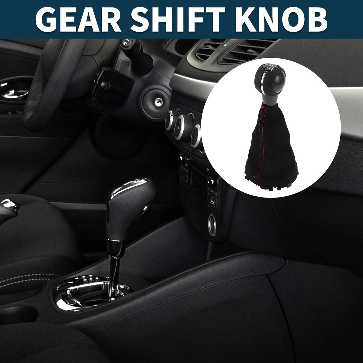 6 Speed Gear Shift Knob & Cover for Mini Cooper F55 F56 Hatchback (2014-2023)