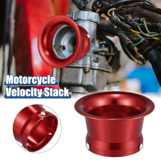 55mm / Velocity Stack / Carburetor Air Filter Funnel Trumpet Red for Motorbike