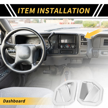 1x Dashboard Side Air Vent AC Outlet Cover Trim for Toyota Tundra (2022–2024)