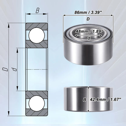 Front Left Right Wheel Bearing for Acura ILX Base 2.0L (2013-2015)