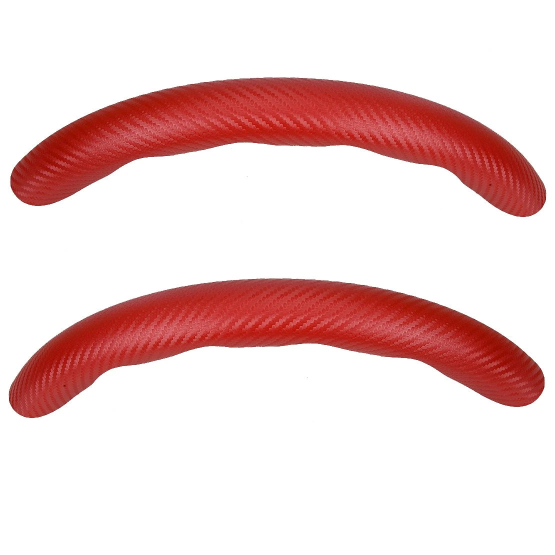 Red Carbon Fiber Steering Wheel Non-Slip Cover Protector for Car