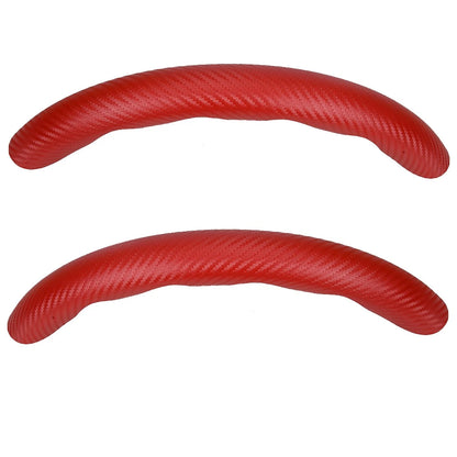 Red Carbon Fiber Steering Wheel Non-Slip Cover Protector for Car