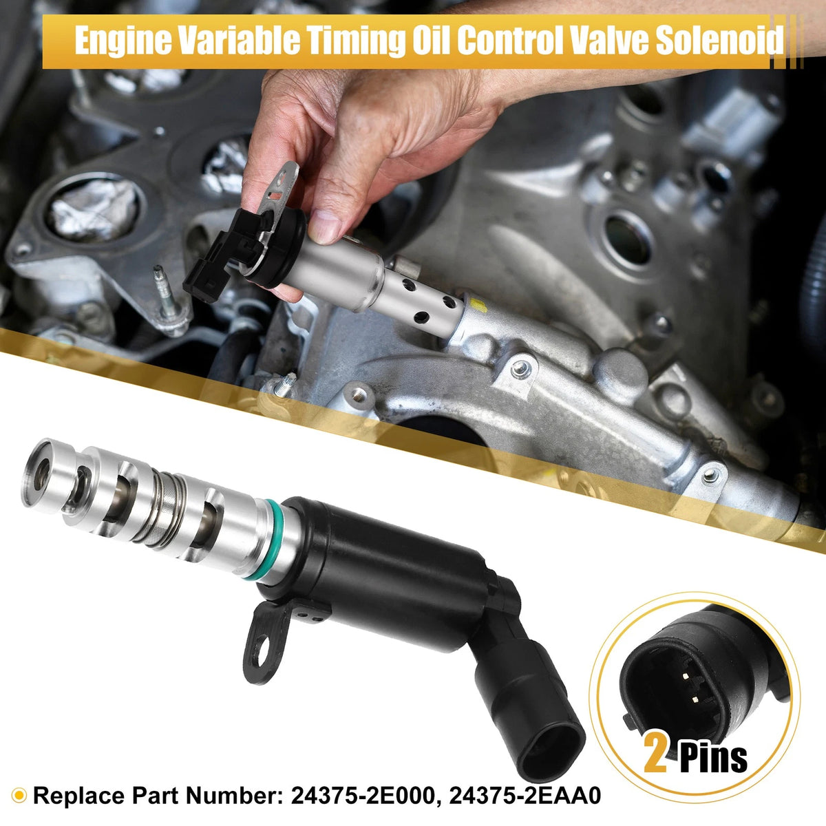 Oil Control VVT Solenoid for Hyundai Elantra 1.8L, Kia (2011-2012)