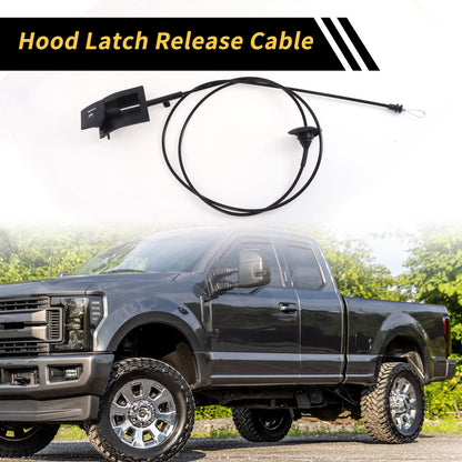 Hood Latch Release Cable for Ford F-150 F-250 F-350 Bronco (1987-1991)