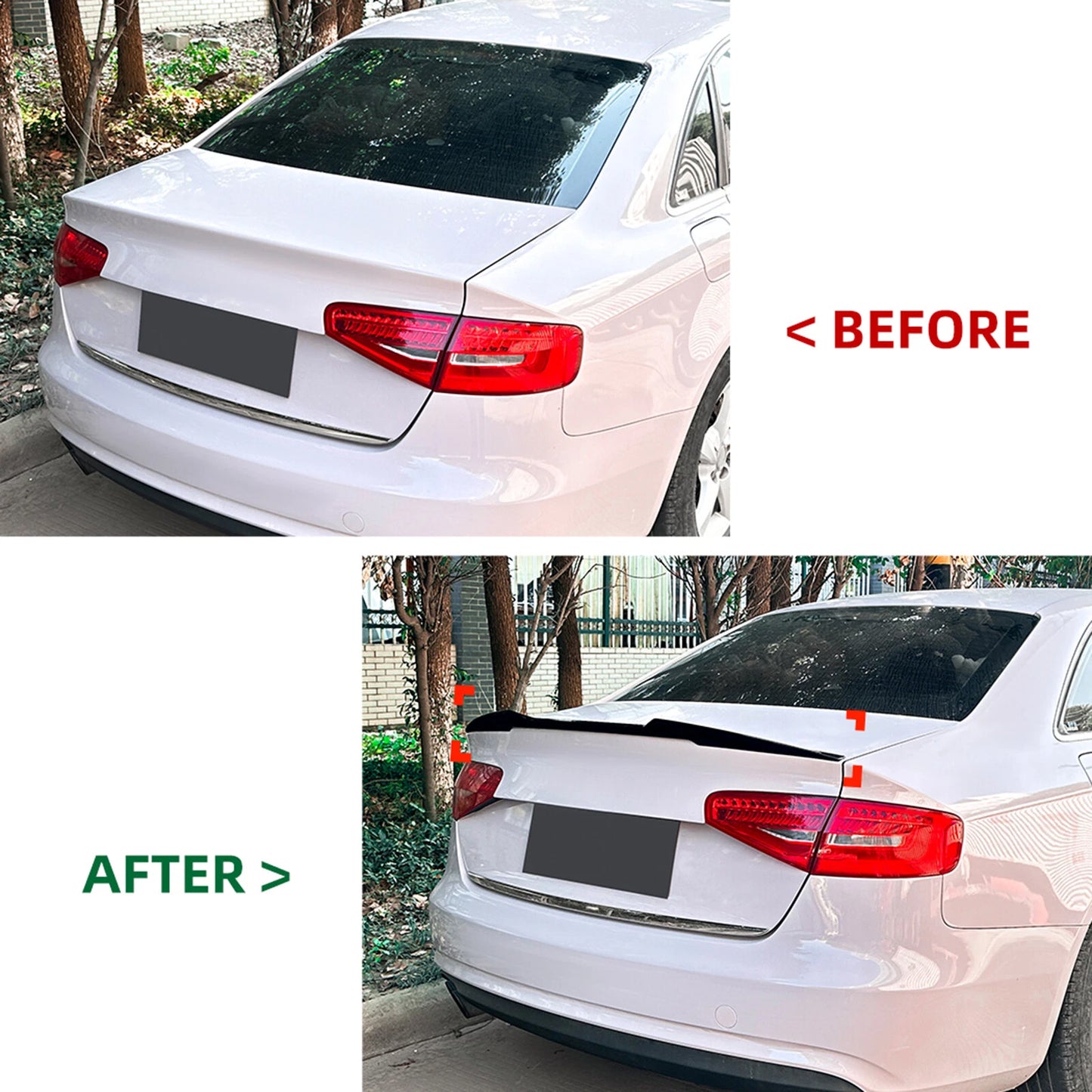Rear Boot Spoiler Lip for Audi A4 S4 B8 (2009-2016)